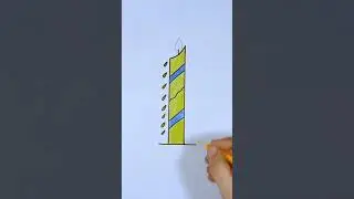 Draw Candle with Numbers | Number 1 #candle #artfactory