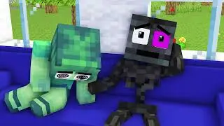 Monster School: Kind Family Stepmother and Sinister Herobrine - Тъжна история - Minecraft анимация