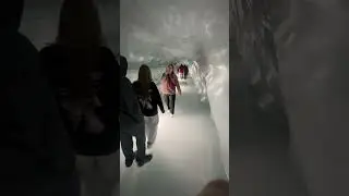 Walking inside a glacier