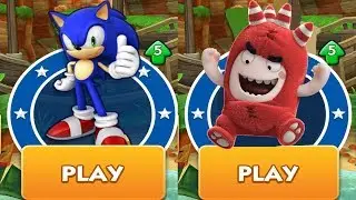 Sonic Dash VS Oddbods Turbo Run Android Gameplay