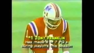 Patriots Kicker Tony Franklin Kicks a 23 Yard Field Goal Barefoot in the 1985 AFC Championship Game