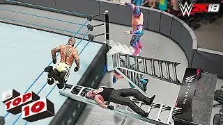 WWE 2K18 Top 10 Weird High Flying Moments!