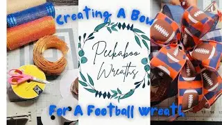 DIY Football Team Bow for Wreaths | Game Day Decor