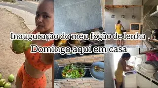 Corrida na Fraga Maia /inaugurei o fog&atilde;o de lenha/comida na panela de barro/lavei roupas