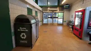 Sweden, Stockholm, Stuvsta train station, 1X escalator ride up to platform level