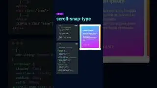 making scrool snap effect in CSS using flexbox #coding #css #webdevelopment #code #webdesign #html