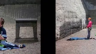 Klettersteig und Klettern im Emscher Park in Duisburg am 7.4.2018