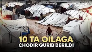 O'rta Osiyo musulmonlari nomidan G'azodagi 10 ta uysiz oilaga chodir qurib berildi!