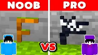 Minecraft NOOB vs PRO: TINY ALPHABET LORE Build Challenge