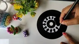 Cd painting with acrylic paint | cd art | diy easy CD Painting for beginners | CD DIY | drawing