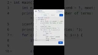 Fibonacci sequence program in c 