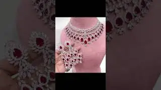 Real Ruby Stone Necklace set designs #fashion #goldjewellery #gold #design @GoldJewelleryEmpire
