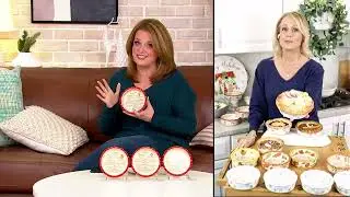 Temp-tations Seasonal Set of 4 Mini Pie Plates with Recipes on QVC
