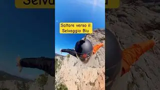 La mia destinazione &egrave; sterrare sul sentiero del selvaggio blu #shortvideos #skydiving #basejump