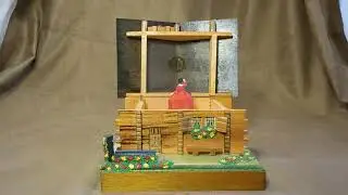 VINTAGE REUGE SWISS CHALET MUSIC BOX W/ DANCER 