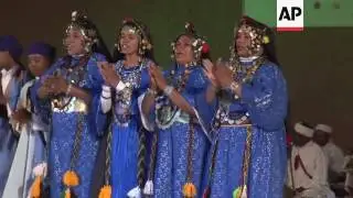 Singers and dancers perform at Ahwach music festival