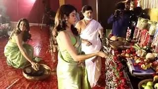 Jhanvi Kapoor Pooja @NTR 30 Movie Launch | JrNTR | Koratala Siva | Samayam Telugu