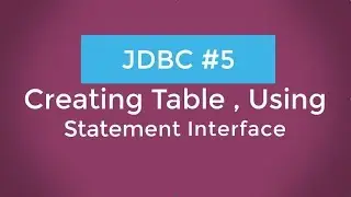Creating Table using Java Program (Java Database Connectivity) JDBC#5