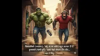 मोबाइल के चक्कर में मां दुर्गा मोड में आ गई 😂🔥”#HulkShorts #AIVideo #DesiHulk #ShortsHindi #Emotion