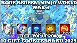 Kode Redeem Ninja World War 2 2025 ! Gift Code Ninja World War 2 Terbaru Hari Ini
