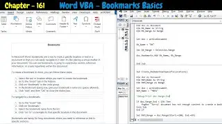 Word VBA - Bookmarks Basics
