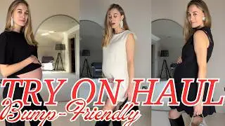 H&M Haul & Try-On Pregnant: Bump-Friendly Holiday Party Outfits, 3rd Trimester, Maternity Fashion P2