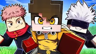 TREVOR Virou o SAITAMA no MUNDO de JUJUTSU KAISEN no Minecraft