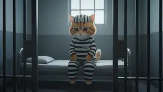 meow mother kitty In Jail #cat #mamacat #animation #mothercat #catmother #funny