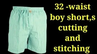 32 - waist boy shorts cutting and stitching