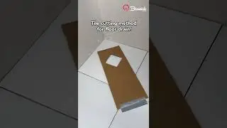 Perfect Tile Cut for Floor Drain #clever #tilecutting #floordrain #craft