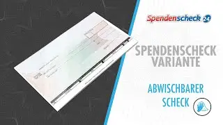 Spendenscheck - Abwischbarer Scheck