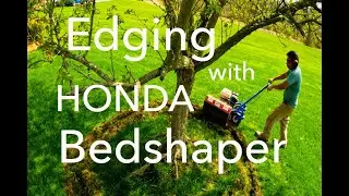 Edging Large Area, using Honda  Bed Shaper. How to install woods chips on  large area.
