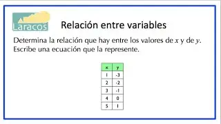 Relacion entre variables usando tabla de valores