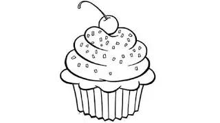 How to draw cupcake 🧁ll Step by Step drawing ll colouring cupcake
