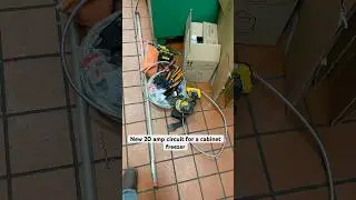 #electrical20 amp Siemens bolt on breaker on a dedicated circuit for a cabinet freezer #electrician