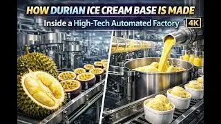 How Durian Ice Cream Base Is Made | Inside a High-Tech Automated Factory
