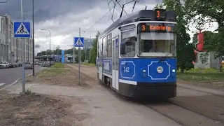 Estonia, Tallinn, tram 3 ride from Vana-Lõuna to Kadriorg