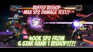 BUFFED BISHOP!! Max Damage Test!! 400k SP2 For 6 Star Rank 1!?!?