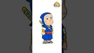 Learn to Draw Ninja Hattori - Drawing and Coloring Tutorial for Kids
