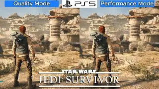 Star Wars Jedi Survivor PS5 - Quality Mode VS Performance Mode - Graphics Comparison - Loading Times