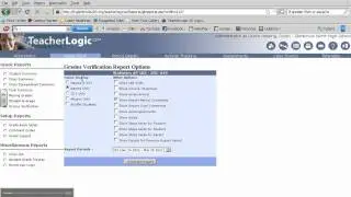 TeacherLogic: Generating a Grades Verification Report