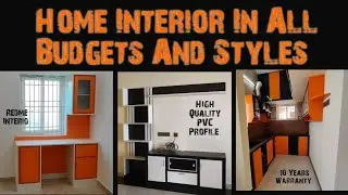 UPvc Kitchen Interior In All Budgets And Styles | Orang & White UPVC Modular Kitchen & Tv Unit
