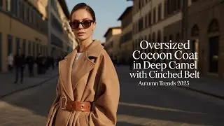 Oversized Cocoon Coat in Deep Camel with Cinched Belt &ndash; Autumn Trends 2025