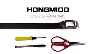 Cut your ratchet belt to size.(Automatic buckle with holeless straps)