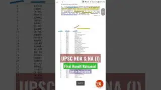 UPSC NDA & NA (I) Result 2021 | Final Result Released