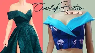 OFF SHOULDER OVERLAP BUSTIER BLOUSE with CAPE Tutorial