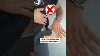 How to make baggy pants fit your waist 👀