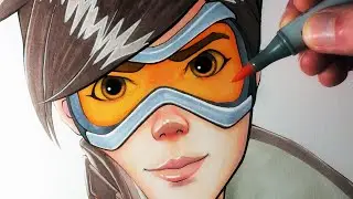 Let's Draw Tracer from Overwatch - FAN ART FRIDAY