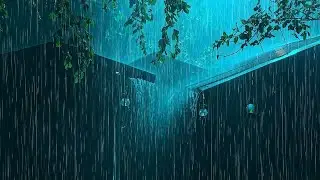 Overcome Stress to Sleep Instantly with Heavy Rain & Paramount Thunder Sounds on a Tin Roof at Night
