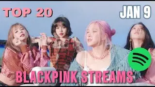 BLACKPINK Spotify Streams Daily Ranking JAN 9